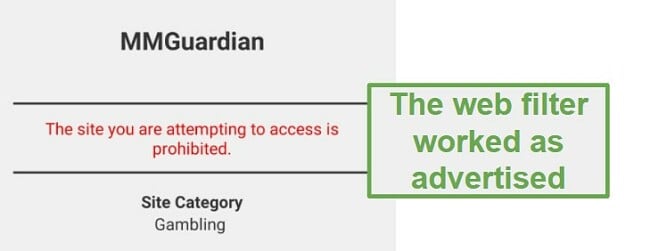 mmguardian web filter block